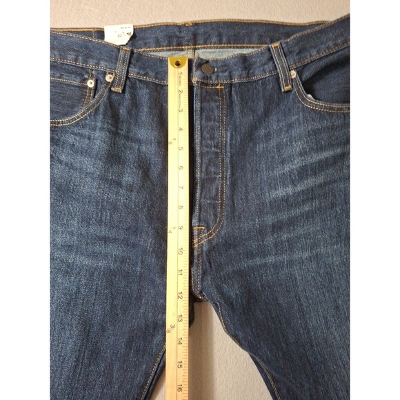 Levi's 501 Original Fit 150th Anniversary Mens 40x32 Jeans Button Fly Dark Wash - Picture 7 of 13
